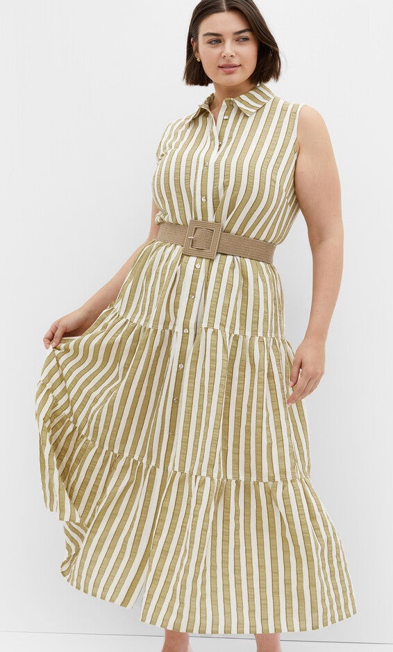 Clean Lines Dress - moss, GREEN, alternate image number null