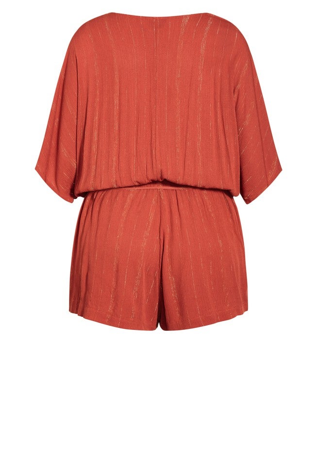 Metallic Romper - bronze, BROWN, alternate image number 3