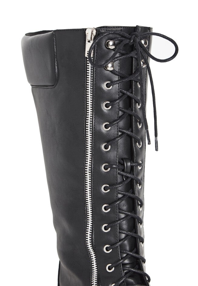 WIDE FIT Rochelle Knee Boot - black, BLACK, alternate image number null