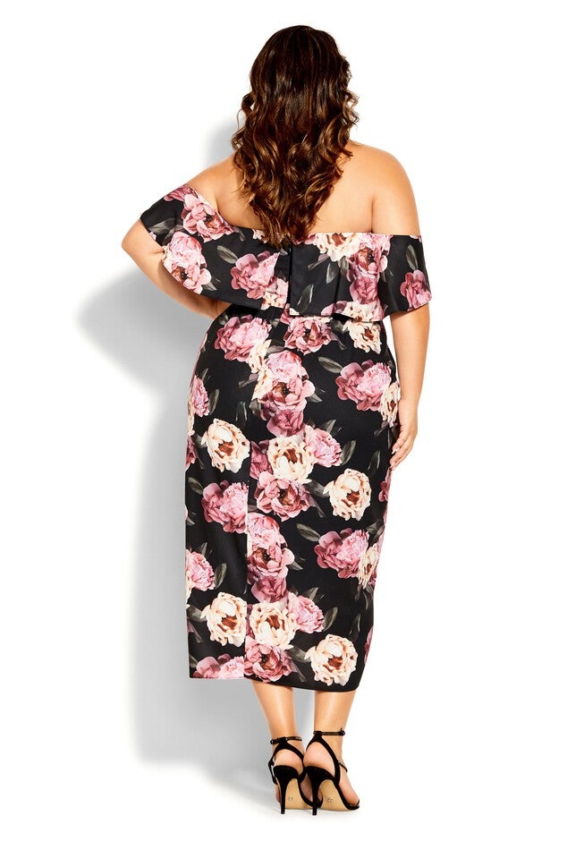 Va Va Voom Print Dress - black, PURPLE, alternate image number 2