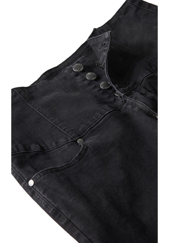 Harley Grace Corset Jean - black wash, BLACK, alternate image number null