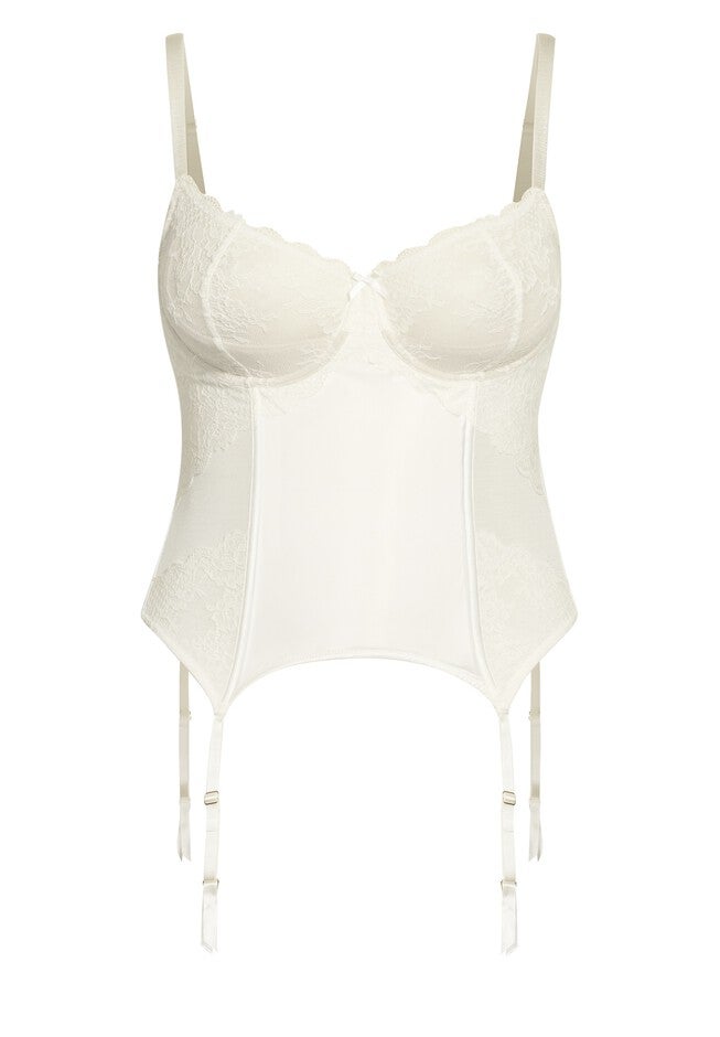 Alina Underwire Bustier - linen, WHITE, alternate image number 3