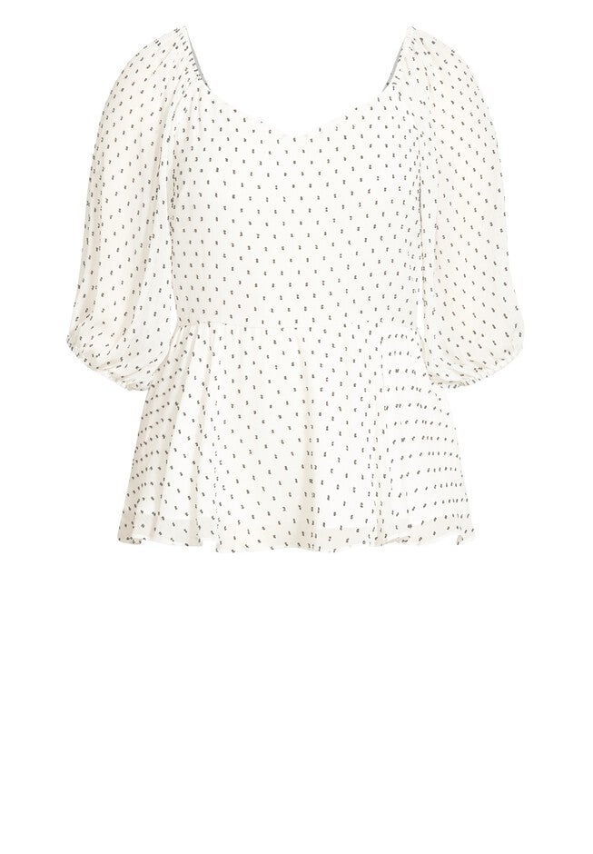 Bay Spot Top - ivory, WHITE, alternate image number null