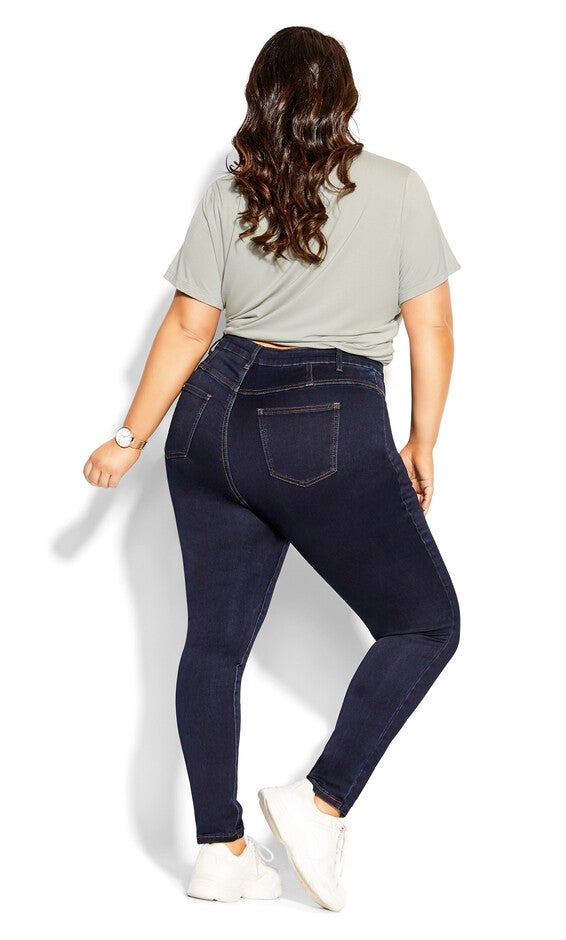 Harley Sexy Corset Skinny Jean - dark denim, BLUE, alternate image number 4