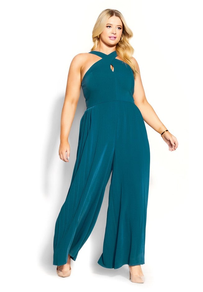 Harper Jumpsuit - teal, GREEN, on-hover image number null