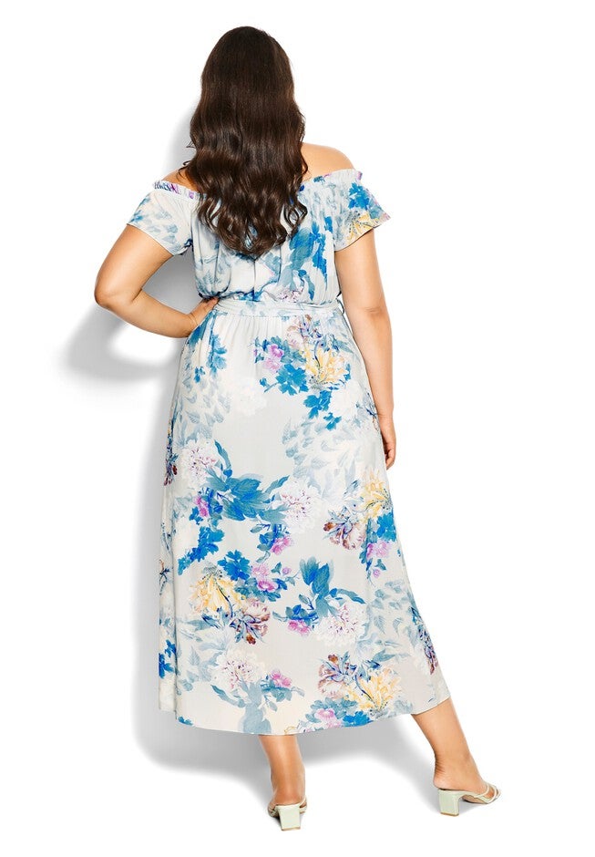 Kiku Floral Maxi Dress - blue, BLUE, on-hover image number null