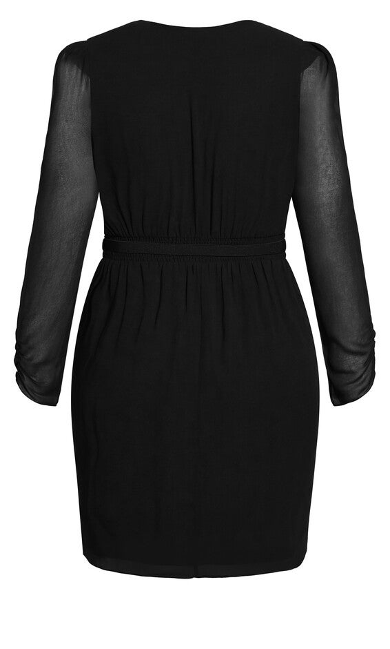 Affair Wrap Dress - black, BLACK, alternate image number null