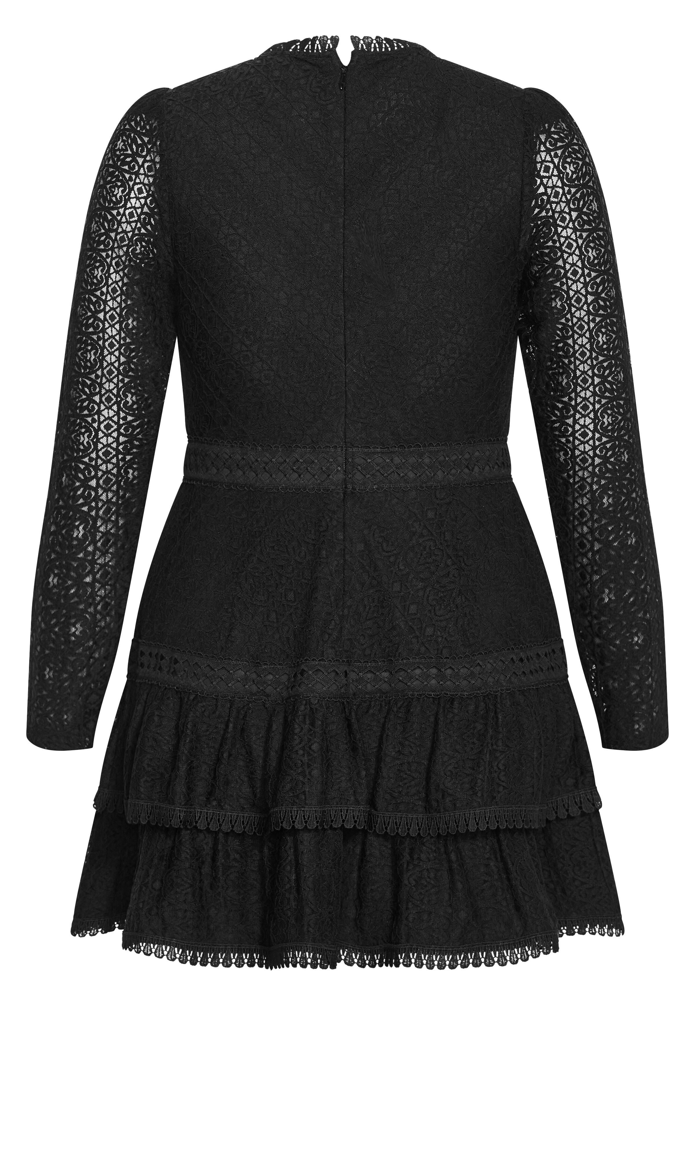 Gabriella Lace Ruffle Mini Dress, GRAY, alternate image number 5