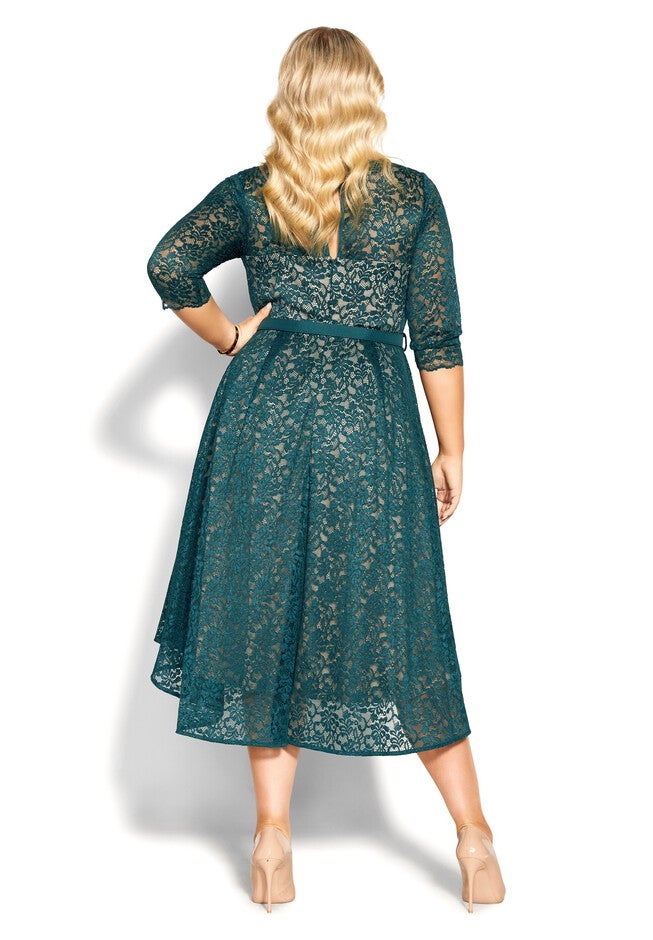 Lace Lover Dress - emerald, GREEN, alternate image number 2