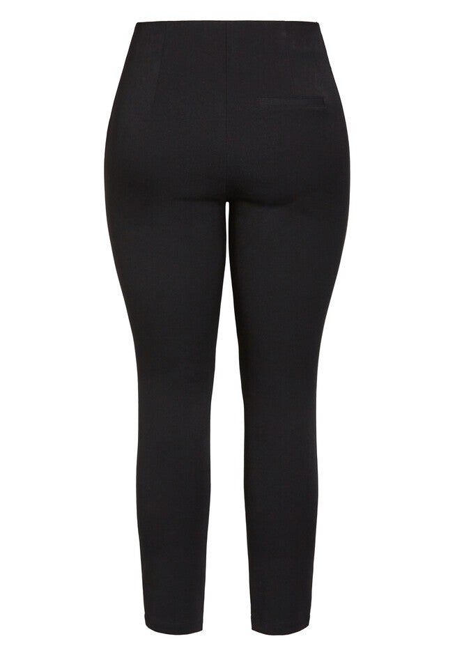 Asha Split Front Pant - black, BLACK, alternate image number 2
