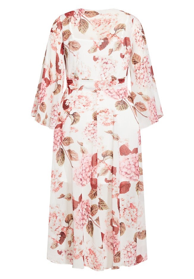 Fleetwood Print Maxi Dress - ivory orange, WHITE, alternate image number null