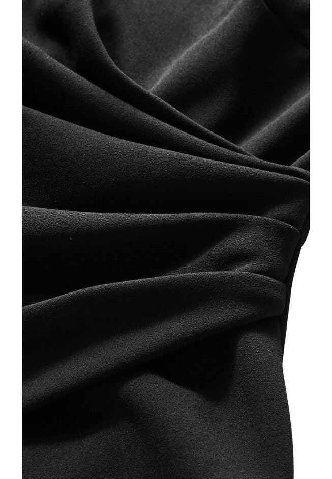 Amaya Fitted Deep V Jumpsuit - black, BLACK, alternate image number 6