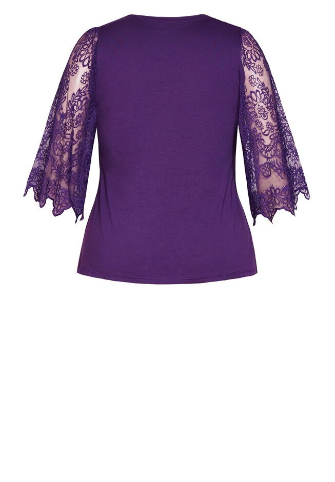 Embroidered Angel Top - petunia, PURPLE, alternate image number 3