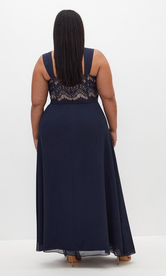 Sweet Evie Maxi Dress - navy, NAVY, alternate image number null