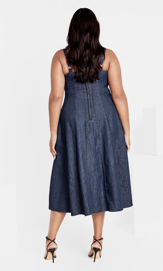 Lula Denim Dress - dark wash, DARK WASH, alternate image number 5
