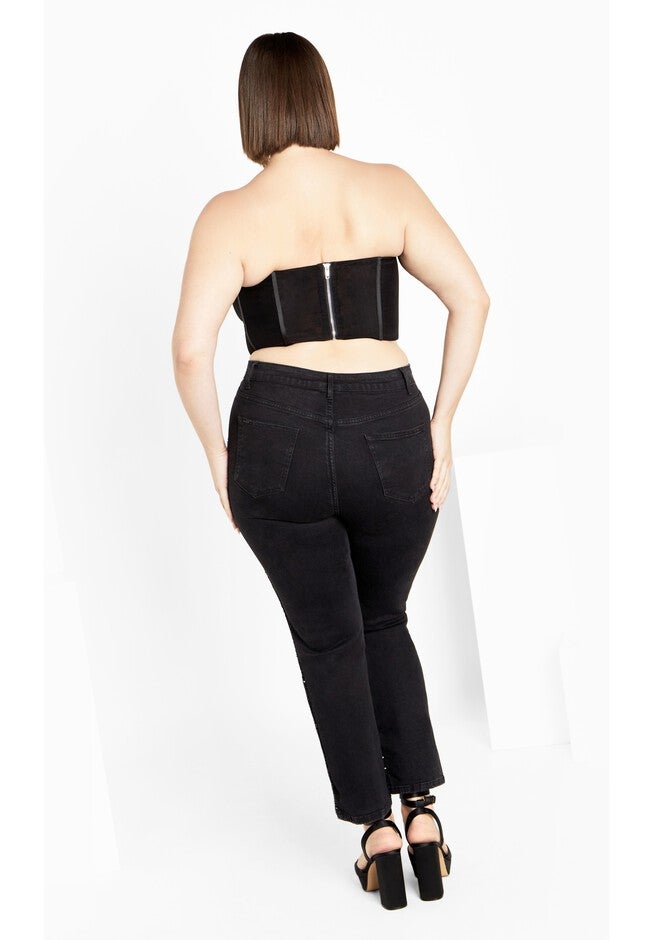 Amaya Deep V Neck Corset - black, BLACK, on-hover image number null