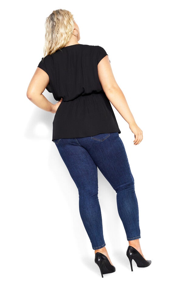 Simple Twist Top - black, BLACK, alternate image number null