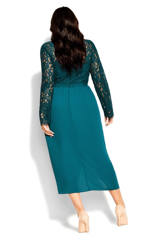 Elegant Dress - teal, GREEN, on-hover image number 1