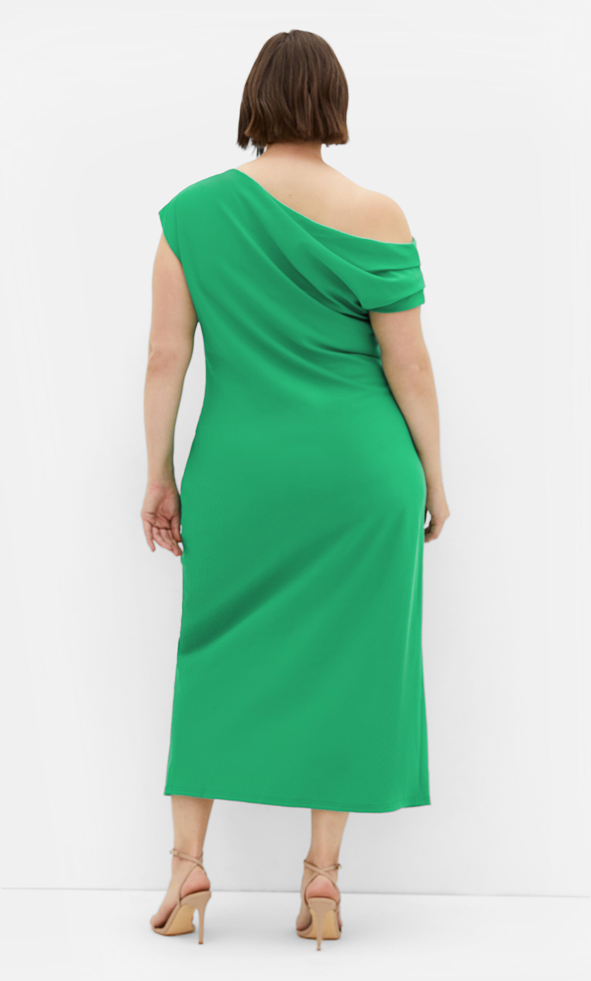 Sassy Off Shoulder Dress - green, GREEN, alternate image number 2