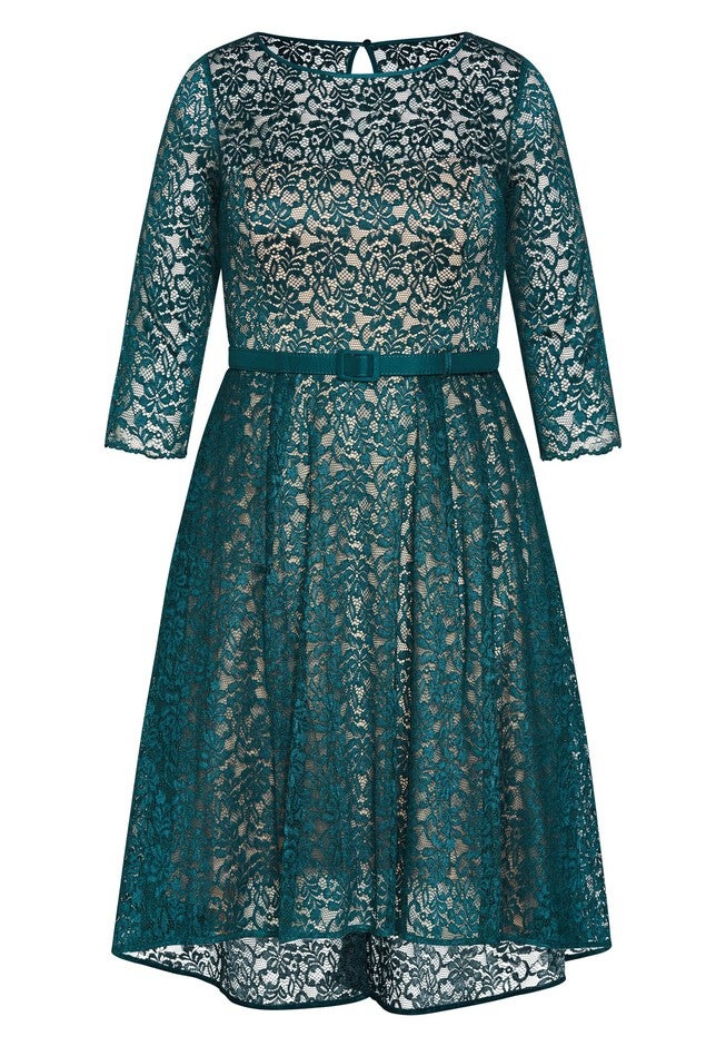 Lace Lover Dress - emerald, GREEN, alternate image number 3