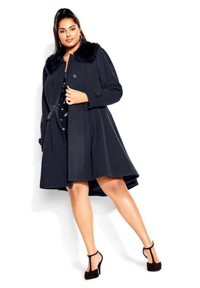 Grandiose Coat - navy, BLUE, on-hover image number 1