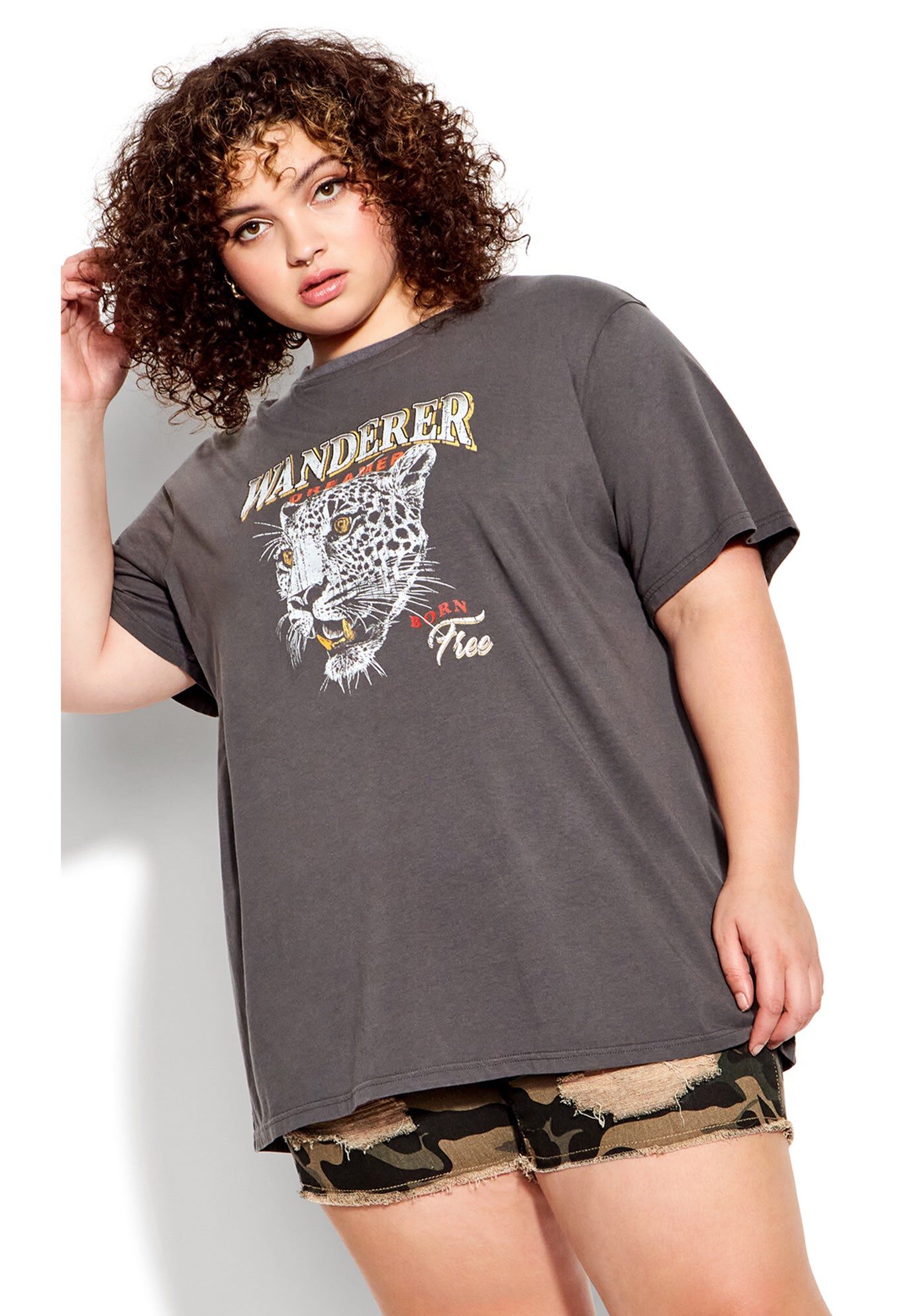 Kora Graphic Tee, CHARCOAL, hi-res image number 0