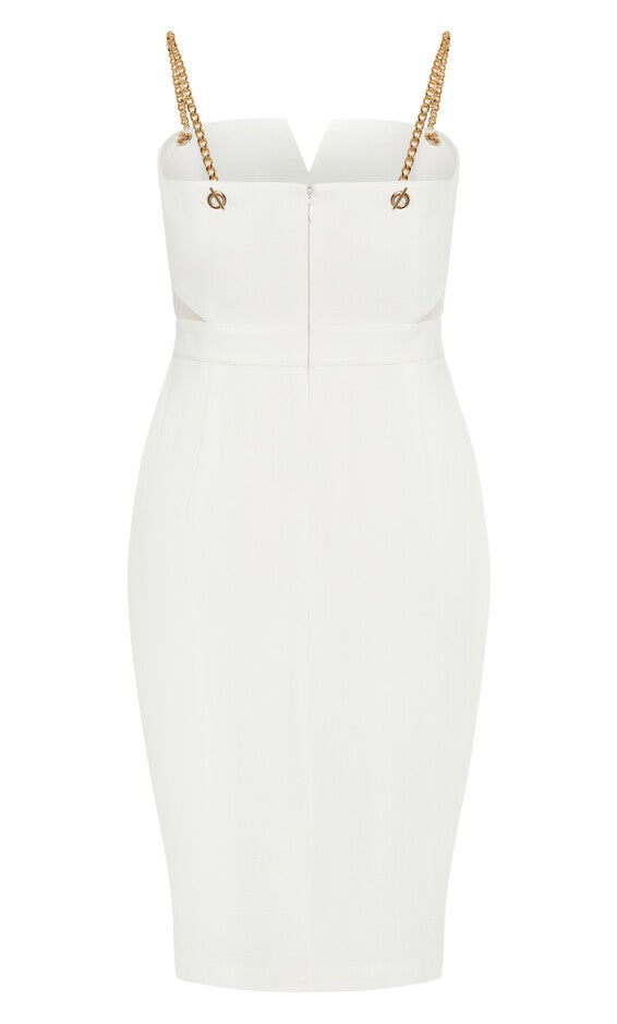 Ann Chain Dress - ivory, WHITE, alternate image number 4