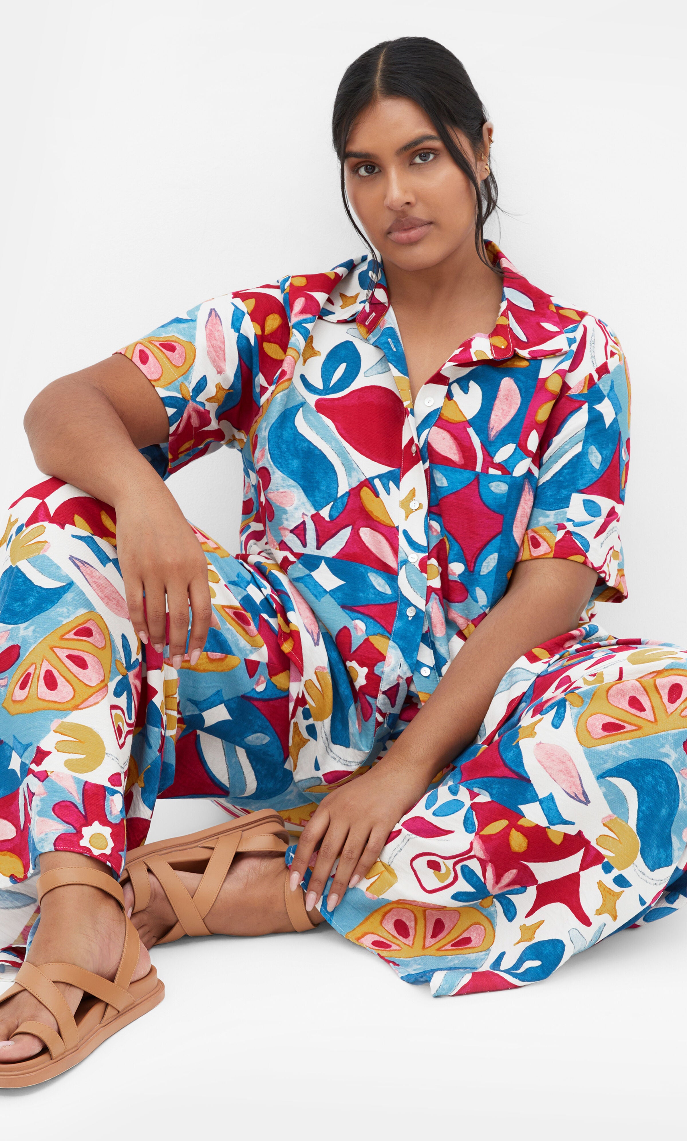 Mosaic Shirt - print, BLUE, alternate image number 3