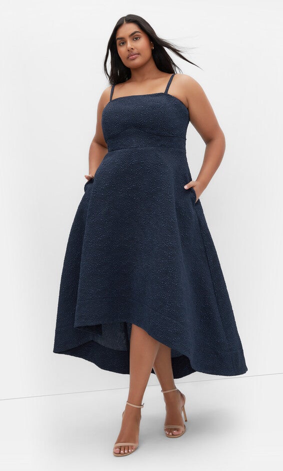 Tiffany Hi Low Maxi Dress - navy, NAVY, alternate image number null