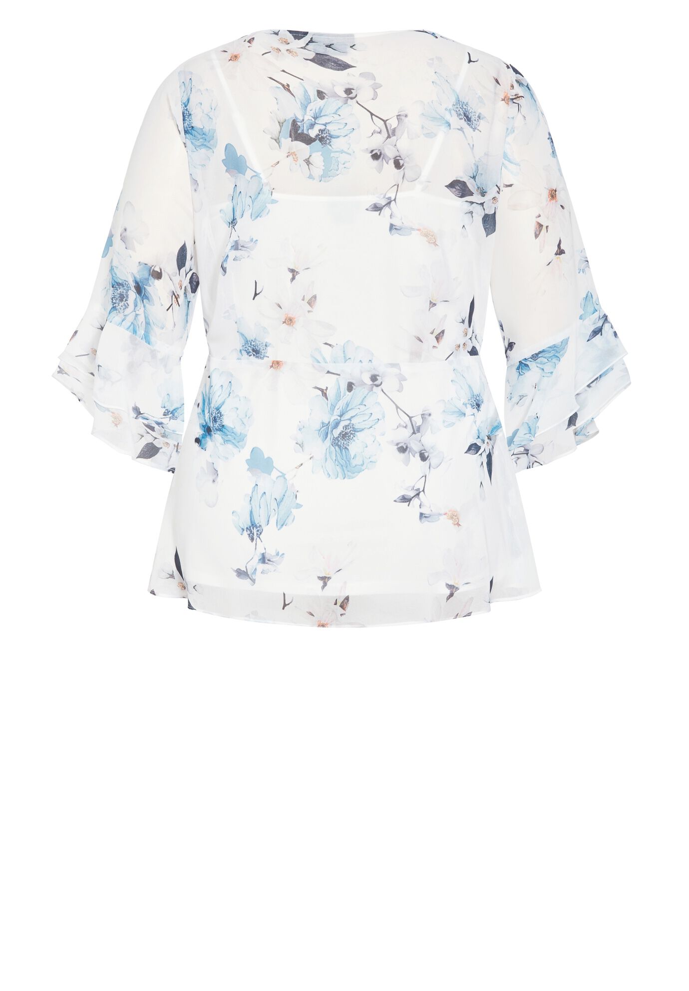 Kelly Print Top - ivory, WHITE, alternate image number 2