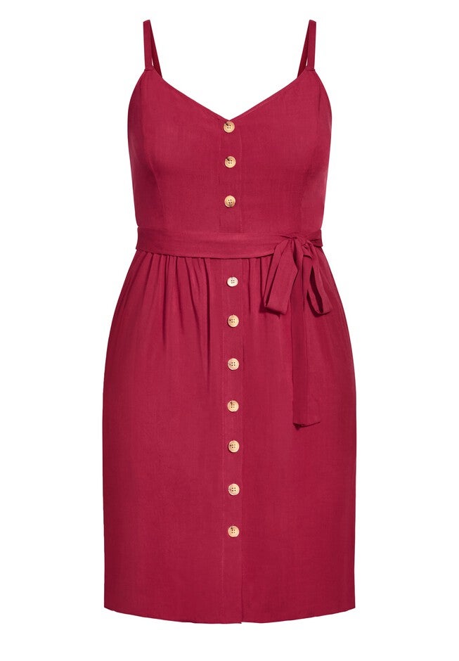Date Day Dress - rhubarb, RED, alternate image number 2