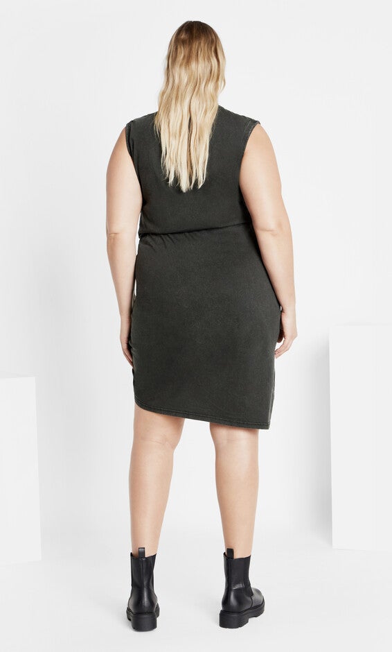 Ivy Wash Dress - black wash, BLACK, alternate image number null