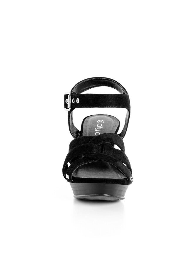 WIDE FIT Mule Felicity Heel - black, BLACK, alternate image number 4