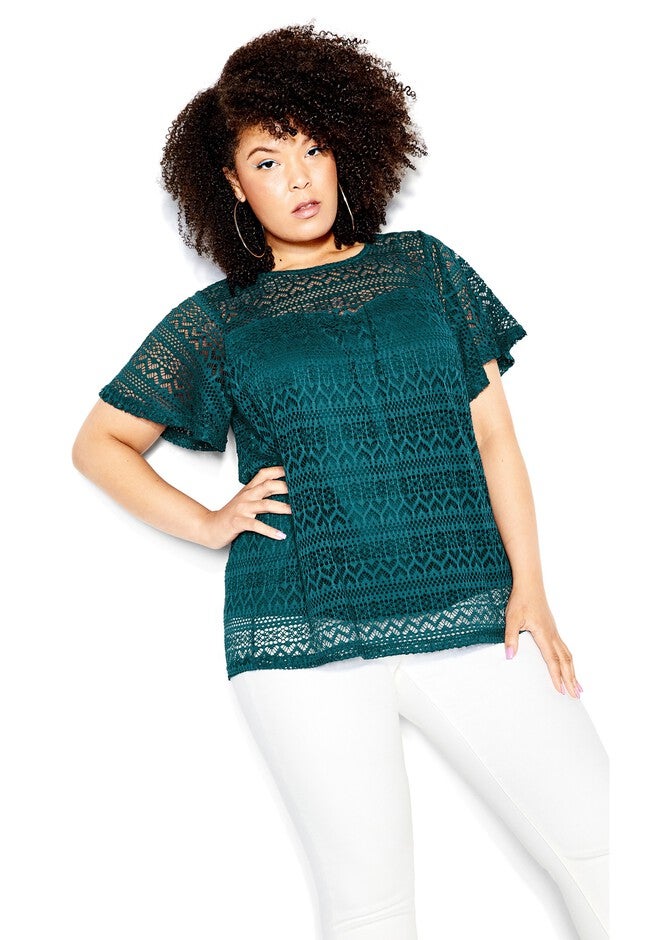 Serenity Top - teal, GREEN, alternate image number null