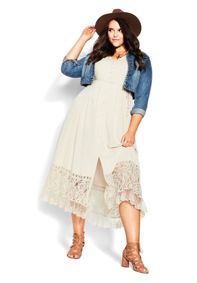 Fallen Angel Maxi Dress - buff, BEIGE, on-hover image number 1