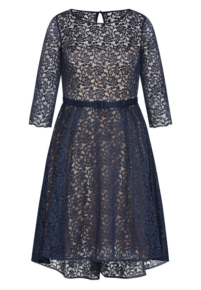 Lace Lover Dress - navy, BLUE, alternate image number null