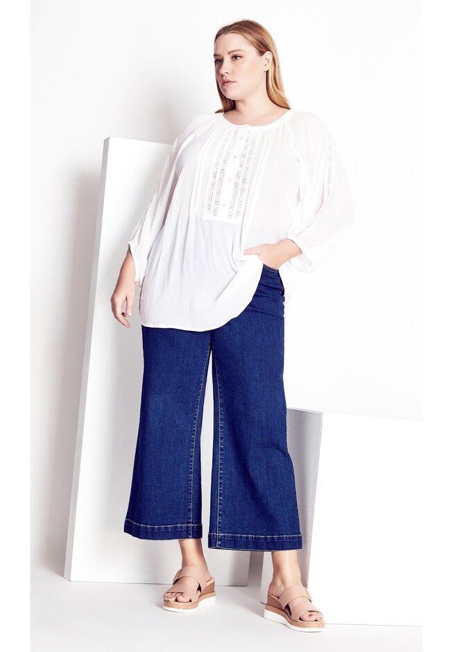 Serene Lace Top - ivory, WHITE, on-hover image number null