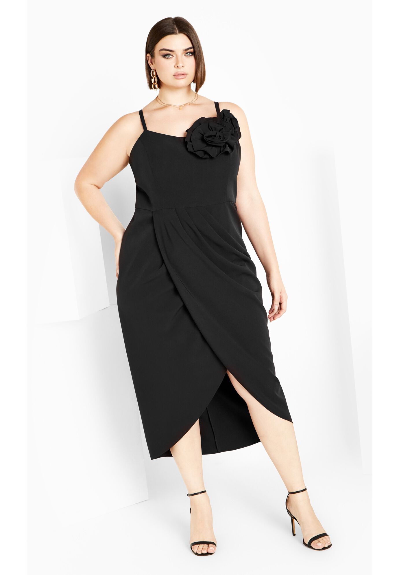 Fleur Dress - black, BLACK, on-hover image number 1