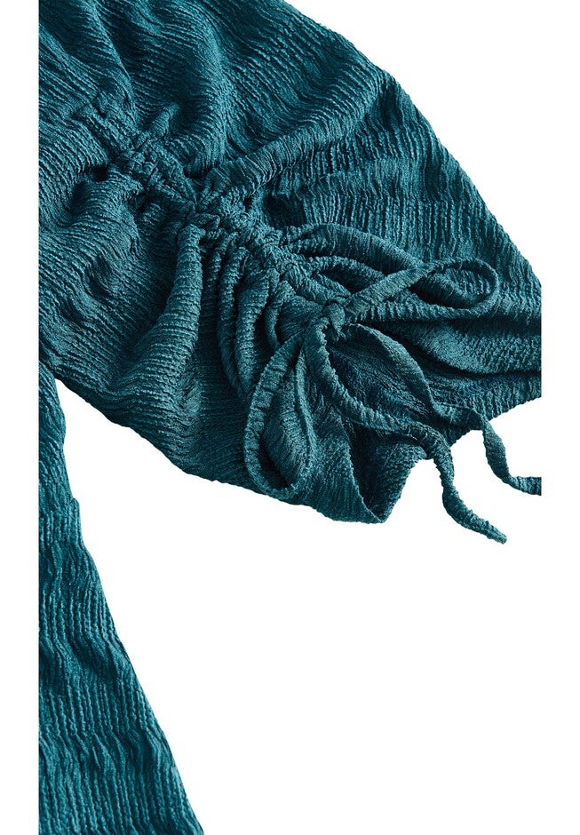 Romance Tie Top - teal, GREEN, alternate image number null