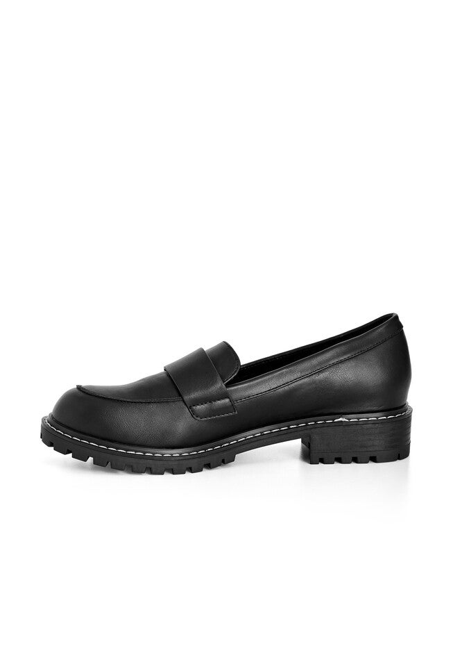 WIDE FIT Saber Chunky Loafer - black, BLACK, alternate image number null