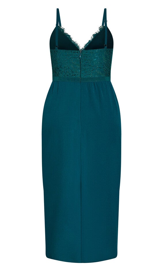 Lace Touch Dress - emerald, GREEN, alternate image number null