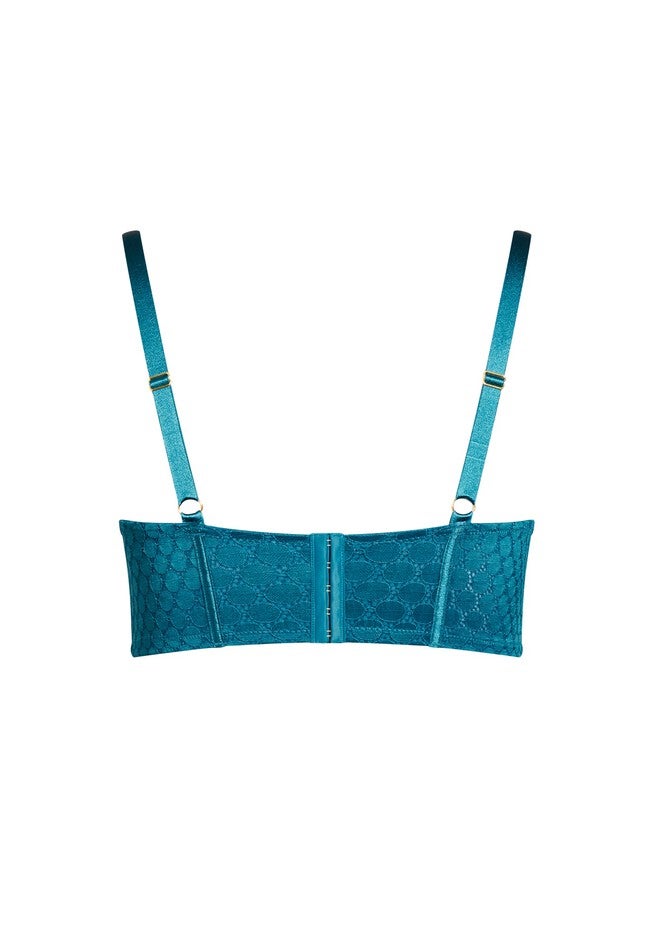 Krista Longline Contour Bra - teal, GREEN, alternate image number null