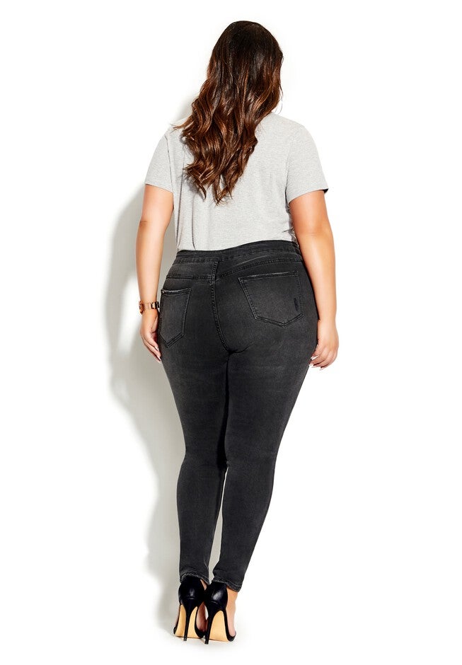 Harley D Ring Skinny Jean - black, BLACK, alternate image number 2