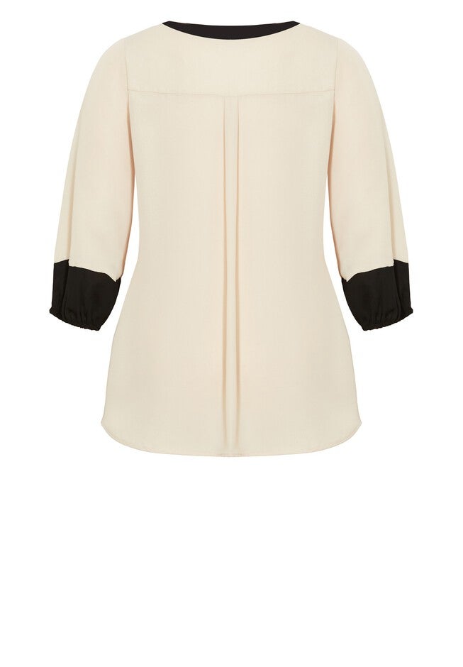 Melinda Zip Shirt, SAND BLACK, alternate image number 6