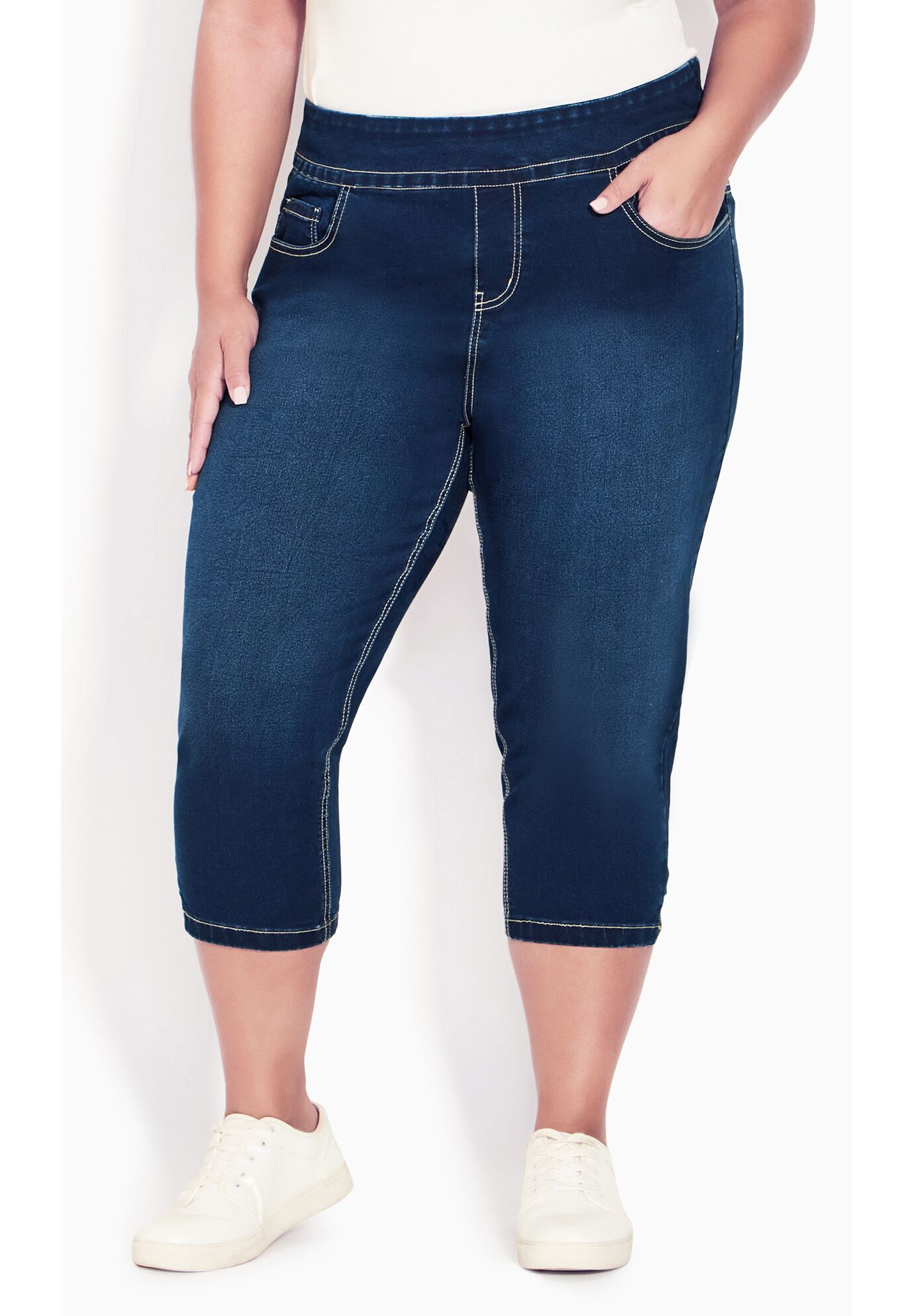 Butter Denim Lattice Jean, DARK WASH, alternate image number 4