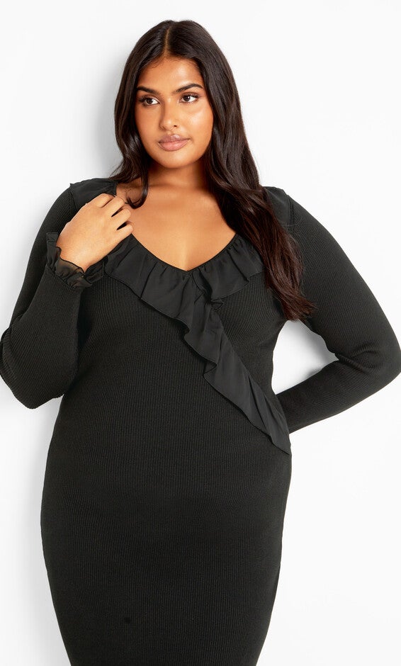 Auralie Dress - black, BLACK, alternate image number null