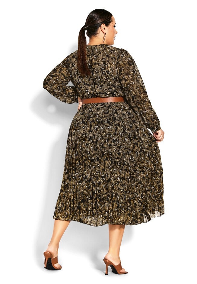 Paisley Dress - black, BLUE, alternate image number 2