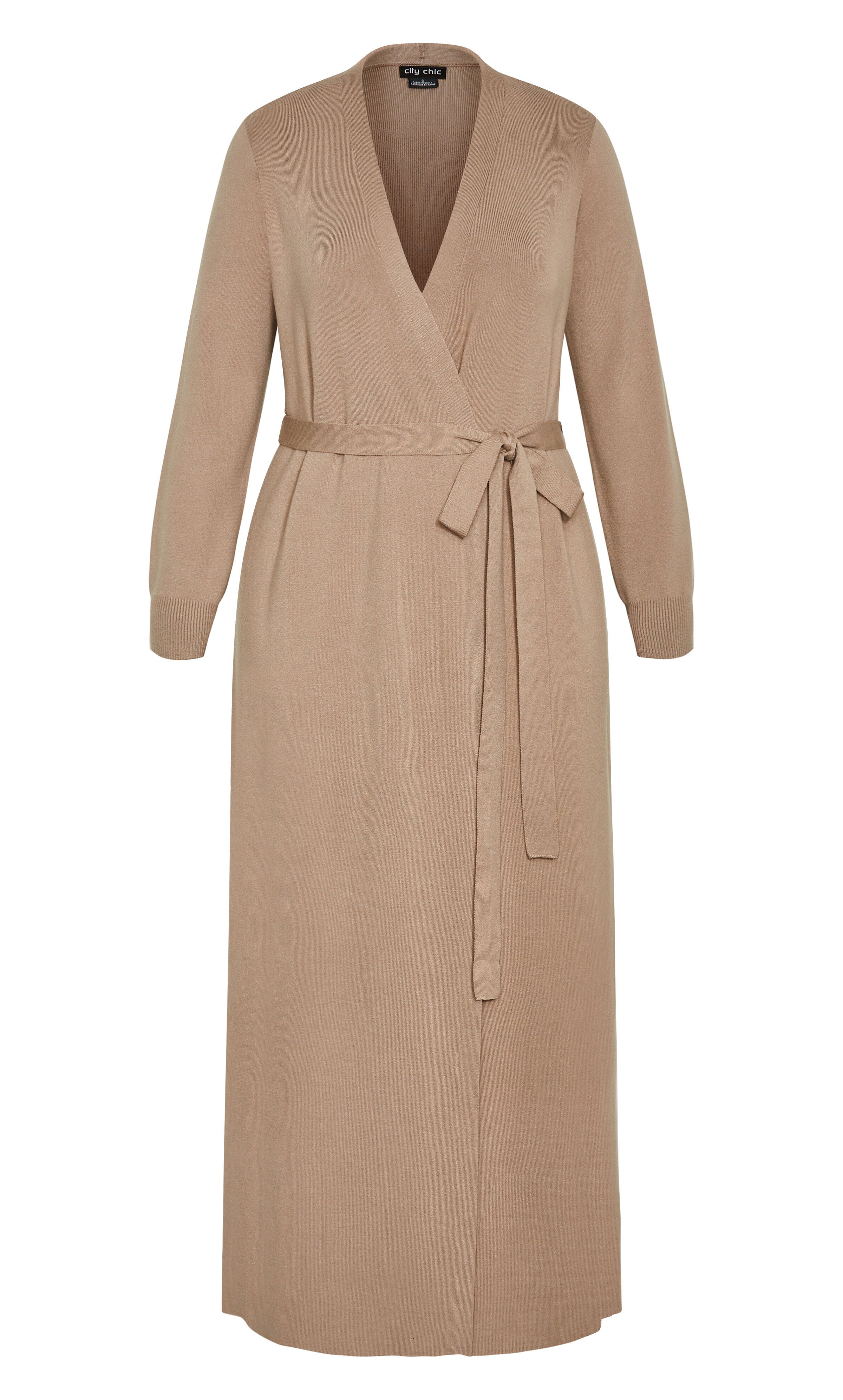 Goldie Longline Cardigan - taupe, BROWN, alternate image number 4