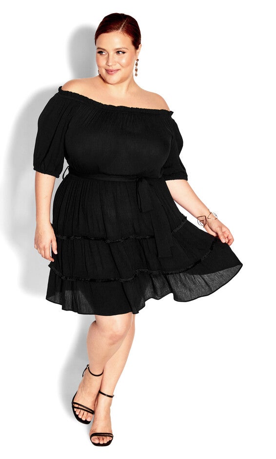 Fiesta Fringe Dress - black, BLACK, alternate image number null