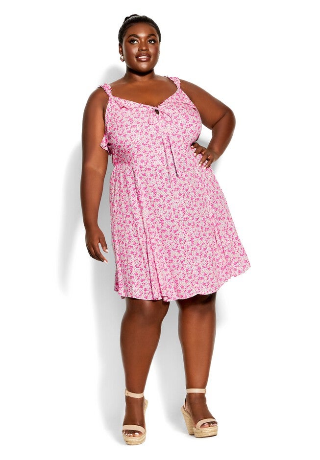 Foolish Ditsy Dress - blush, PINK, on-hover image number null